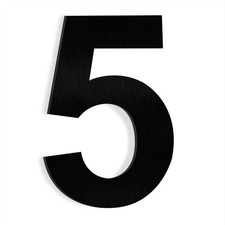 House Number 5 Black SUS304 Steel 6" Inch Apartment Mailbox Outdoor