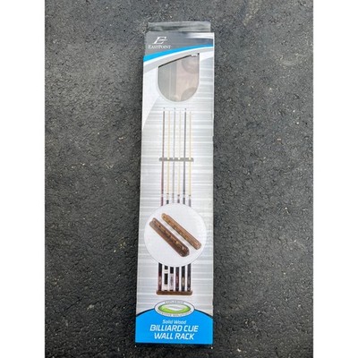 EastPoint Solid Wood Billiard Cue Wall Rack 6 Cue Capacity New in Box