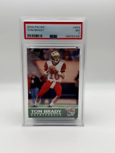 2000 Pacific Tom Brady (RC) #403 Rookie Card - PSA 7 NM New England Patriots HOF