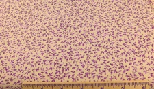 Violet Floral Vines and Bud Flowers on Cream - BTY - By The Yard