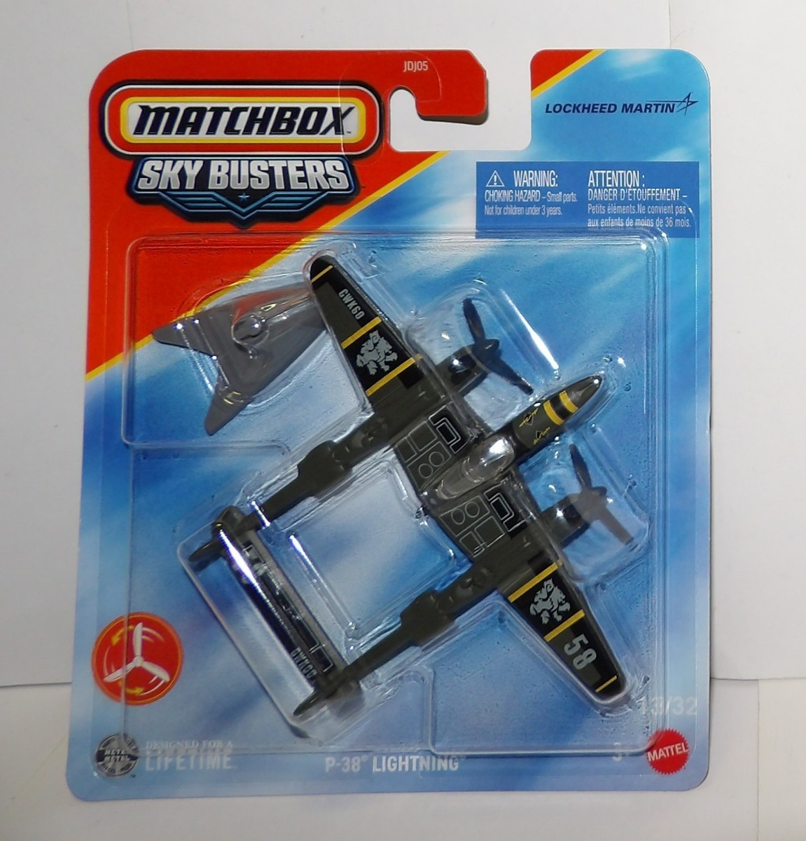 Matchbox Sky Busters #13 ~ P-38 LIGHTNING ~ Lockheed Martin