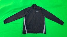 Vintage Nike Men's Black Windbreaker Track Jacket Size L.