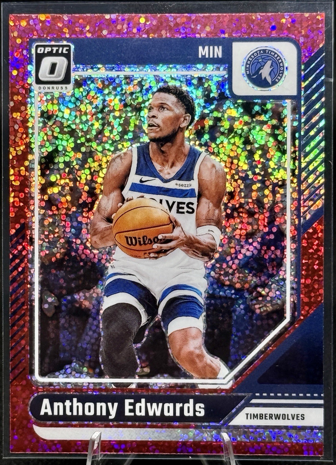 2024-25 Donruss Optic Anthony Edwards Red Sparkle #31