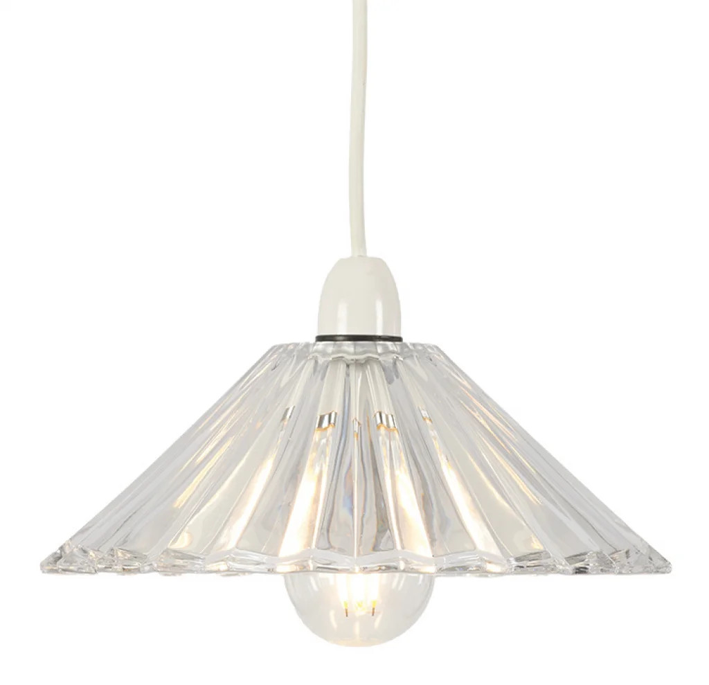 Lampshade Clear Chur Ribbed Glass Shade Only Oaks Lighting 4011 NE
