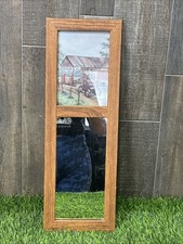 Vintage Coca-Cola Wall Mirror Wood Frame Gas Station Advertising Decor
