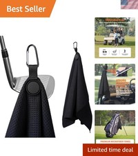 Magnetic Golf Towel, 23.6"x15.7" Golf Cleaning Towel, Ultra-Absorbent Microf...