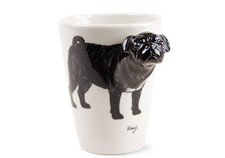 Blue Witch Handmade Coffee Mug Pug Black - A Great Gift for Dog Lovers!