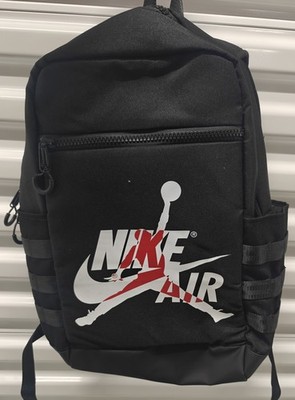 NIKE JORDAN JUMPMAN LARGE BACKPACK LAPTOP SCHOOL BAG 9A0257 BLACK NWT