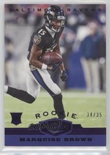 2019 Panini Plates & Patches Rookies Purple /35 Marquise Brown #174 o7m