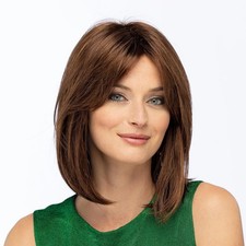 Real Human Hair Fashion Charm Brown Women's Full Wigs 12 In