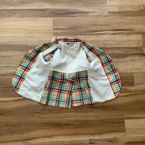 Vintage Boys Plaid Blazer Jacket Size 7 Multicolored Handmade 80’s - Picture 8 of 8
