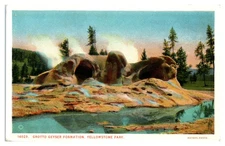 Postcard: 14029. GROTTO GEYSER FORMATION, YELLOWSTONE PARK. HAYNES PHO
