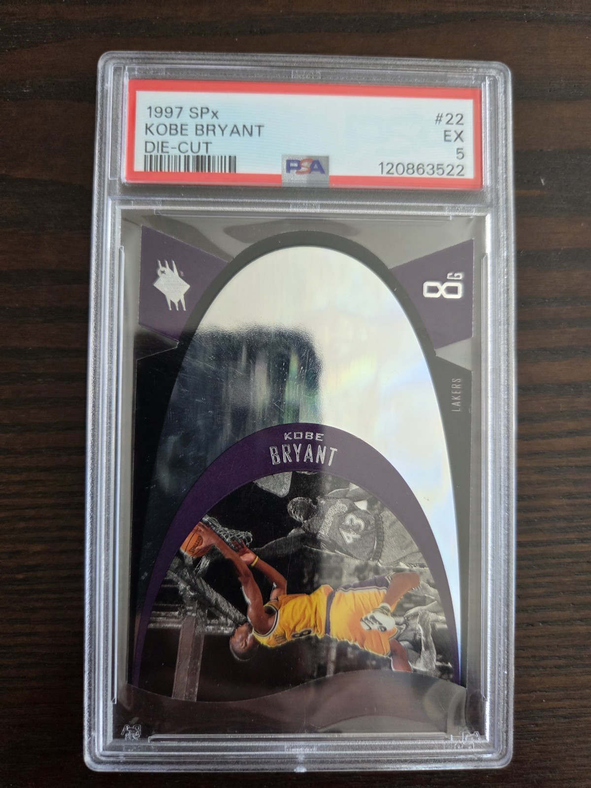 Kobe Bryant 1997-98 SPx #22 Die-Cut PSA 5 EX Los Angeles Lakers