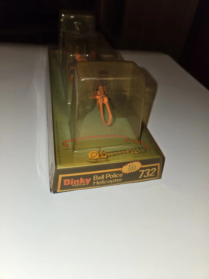 Helicóptero Dinky Toys #732 Bell Police 1973 en caja Foto 3 de 3