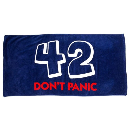 Bath Towel 42 Don't Panic - Large Beach Towel for The Hitchhiker's Guide to t...