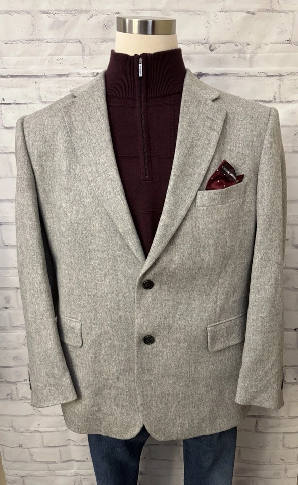 Blazer Paul Fredrick 100% Cabello Camel Talla 44R Gris Abrigo Deportivo Informal Chaqueta Traje Foto 2 de 4
