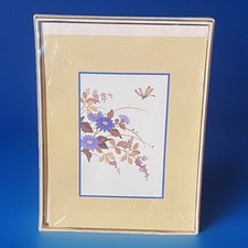 Vintage Adorable Hallmark Blank Notecards Flowers NIP Dragonfly Cards USA Made