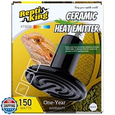 Reptile Heat Lamp, 150W Ceramic Heat Emitter for Bearded Dragon, Snake, Turtl