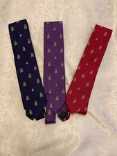 Brooks Brothers 100 Silk Crest Ties lot of 3