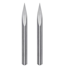 3.175mm Shank 0.2mm Tip 25 Degree Carbide 3 Flutes Wood Engraving CNC Bit 2pcs