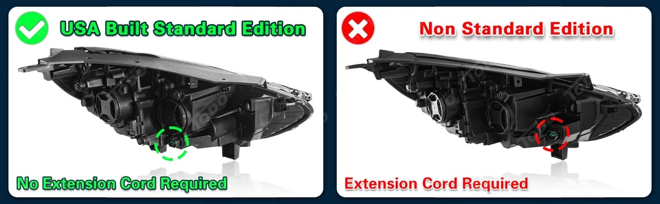 Pair For 2018 2019 Hyundai Sonata Halogen Headlight Assembly w/ Bulb Left Right - Image 4 of 4