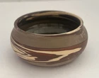 Vintage Signed Niloak Mission Swirl Hand Made Pottery Ceramic Low Bowl SALE!