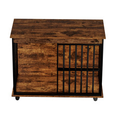 Dog Crate Furniture Large Wooden Dog Kennel for Medium to Large Dogs Indoor