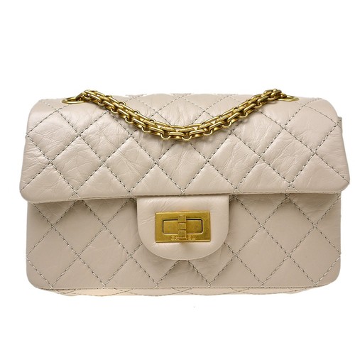 Chanel Beige Lambskin Mademoiselle Lock Shoulder Bag KQ01196