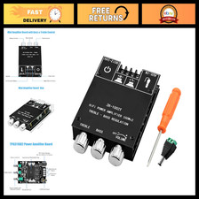 100W Bluetooth Amplifier Board, 2.0 Channel Mini Power Amp, Treble  Bass Contro