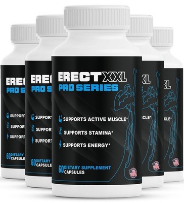 ( 5 Pack ) Erect XXL Pro Series For Men, Premium Supplement for Energy & Stamina