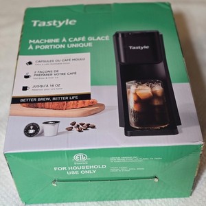 Mini Single Serve Coffee Maker Hot and Iced Pods Ground K-Cup Black 2.0 Version