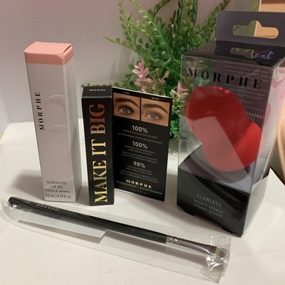 All About Morphe Mix Lip Oil, Mascara, Sponge & Concealer Brush