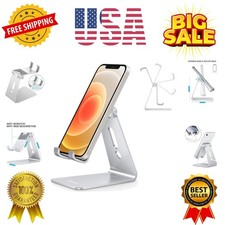 Adjustable Cell Phone Stand, Aluminum Desktop Cellphone Stand with Anti-Slip ...