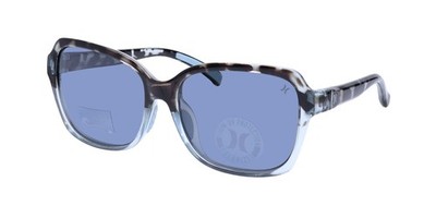 NEW HURLEY HSL1007PF MONACO SUNGLASSES BLUE FULL-RIM WOMENS 415 0-0-0 OVERSIZED