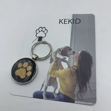 QR Code Dog Tag Pet  Stainless Steel Bone  Ring Activate Account KEKID NEW
