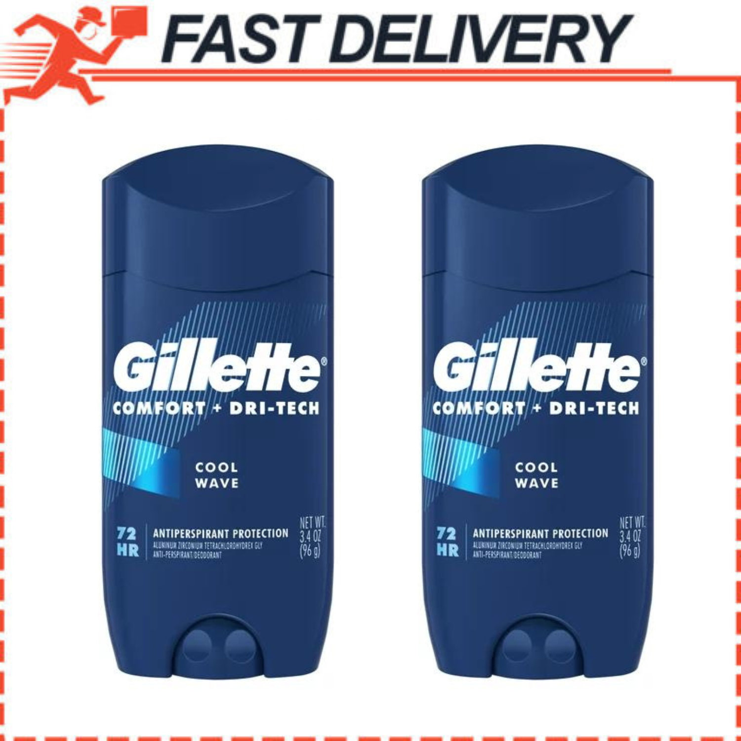 Gillette Antiperspirant and Deodorant for Men Invisible Solid, (3.4 oz
