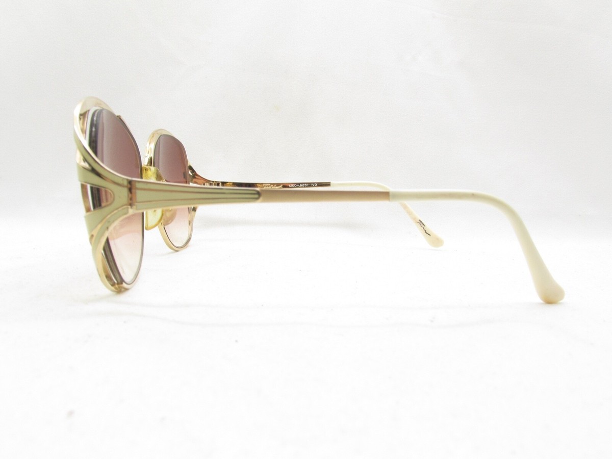 Vintage Tura MOD 8251 IVO 80s Sunglasses Ivory Gold Oversized Layered Wing Glam Ivory Metal Vintage Sunglasses for sale | eBay main image 4
