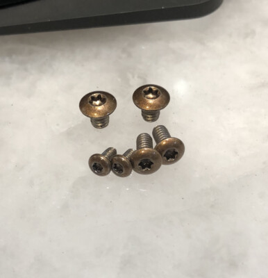 Golden Bronze Screws Set For Spyderco Para 3 FRN Lightweight Knife C223PBK 6pcs