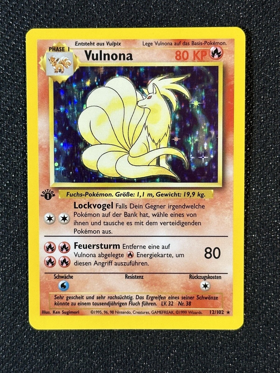 Vulnona (Ninetales) 12/102 1st Edition Base Set German Holo Rare
