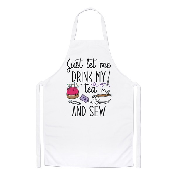 Nur Let Me GeträNk My Tee Und Sew Koch SchüRze Lustig NäHen Introvert Kochen-image