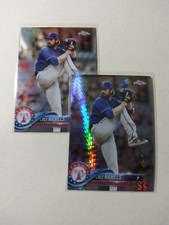 2018 Topps Chrome Baseball Refractor #134 Cole Hamels Texas Rangers (+Base)