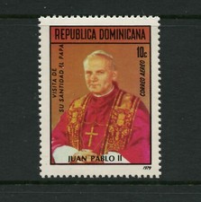F418   Dominican Republic  1979   visit of Pope John Paul II    1v.     MNH