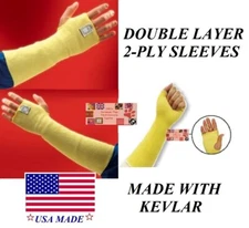 Animal Handling 2PLY 10"SLEEVES Made With KEVLAR Pet Dog Cat Grooming Protection