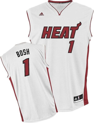 Adidas Mens Miami Heat Chris Bosh #1 New Revolution 30 Home