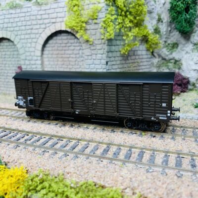 Wagon SNCF REE WB-908, Couvert Primeurs à 4 Portes, époque IIIa, échelle HO 1/87, Modèle Réduit Ferroviaire