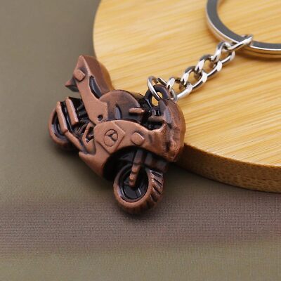 Motorrad Schlüsselring Bronze Sport Fahrrad Schlüsselanhänger Zubehör 3D Metall Charm Biker