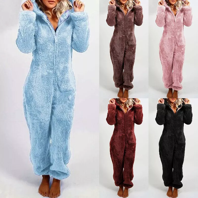 Pyjama d’hiver en polaire pour femme violet • Tous en Pyjama !