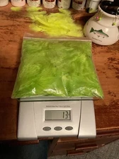 Turkey Marabou 1”-3” 9 Gram Of Feathers Chartreuse