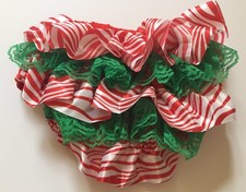 New Newborn Baby Diaper Cover Bloomers Ruffle Lace Red Green White