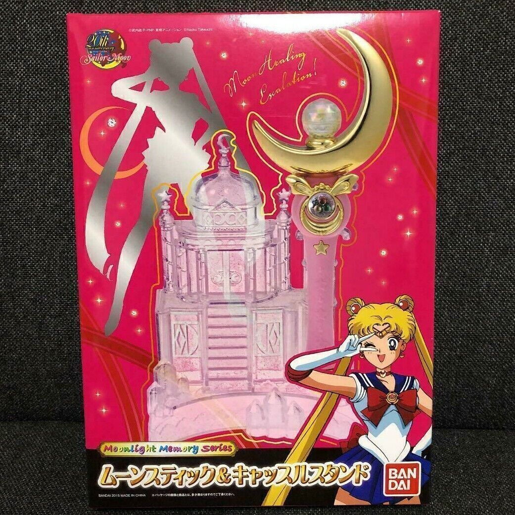 Moon Stick + Castle Stand – Moonlight Memory Series – Cristal D'argent – Sailor Moon – Bandai